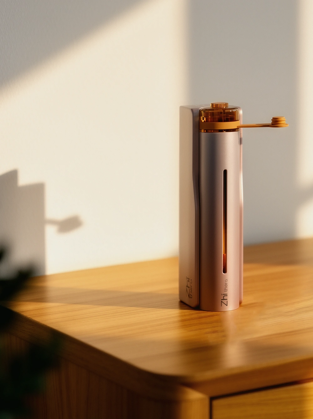 A compact diffuser on a tidy work desk
