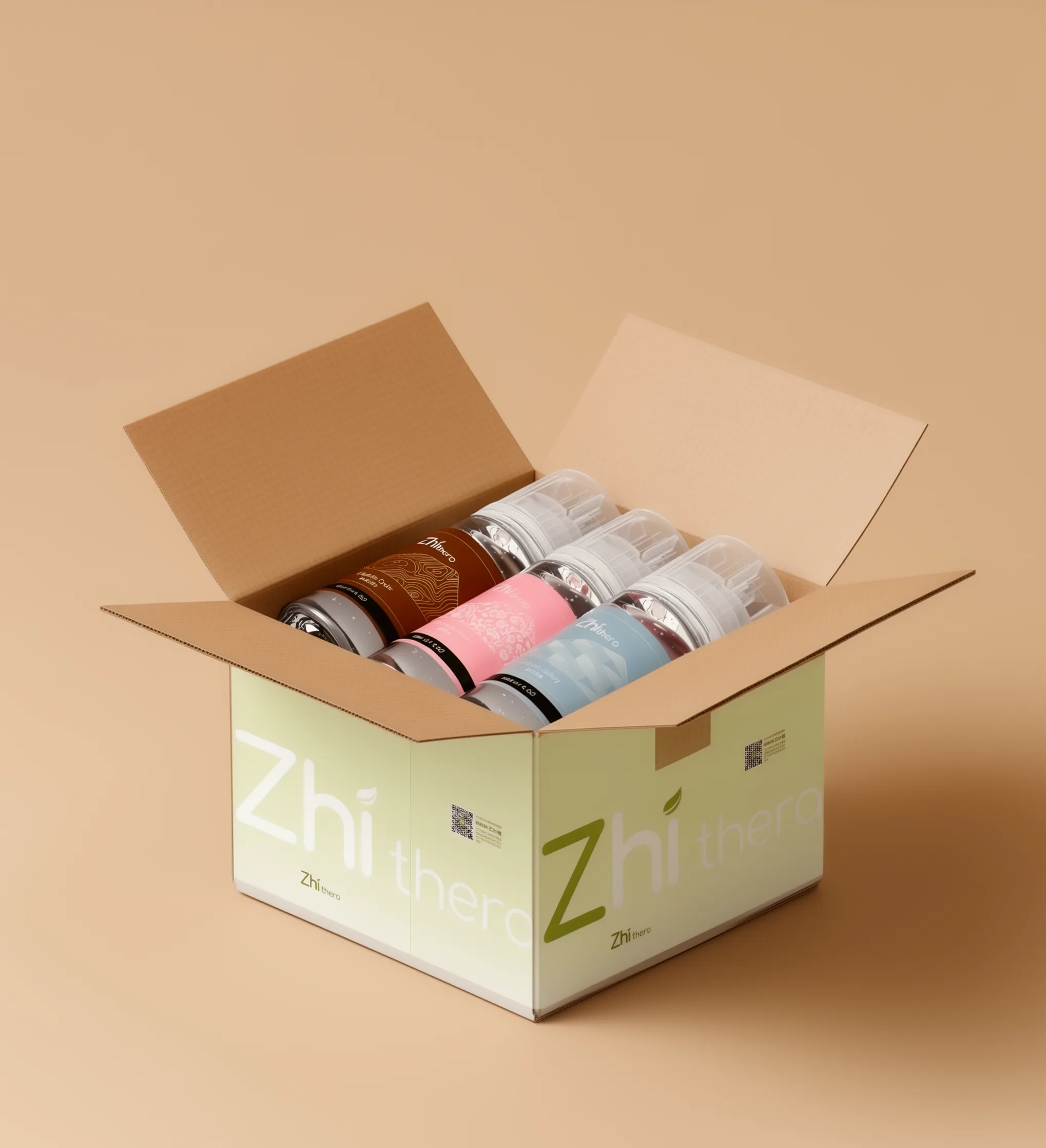 Zhithera 100ml fragrance oils packed in a shipping box