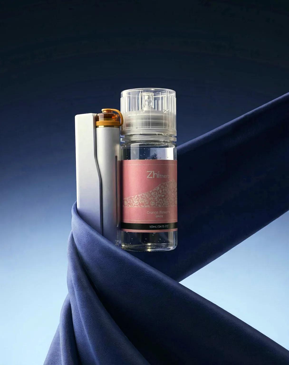 Zhithera waterless diffuser and a bottle of essential oil, no water tank needed